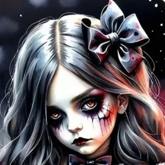 🆕️LAST 1🌹GOTH GIRL & TEDDY BEAR ZIPPERED CLUTCH/WRISTLET WALLET/GOTH PUNK Y2K - Picture 7 of 17